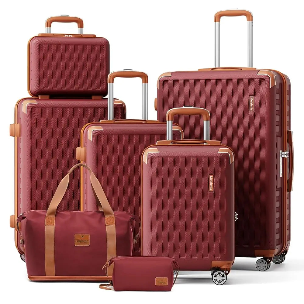JoywayCN Melalenia 7-Piece Luggage Set Hard Shell TSA Lock