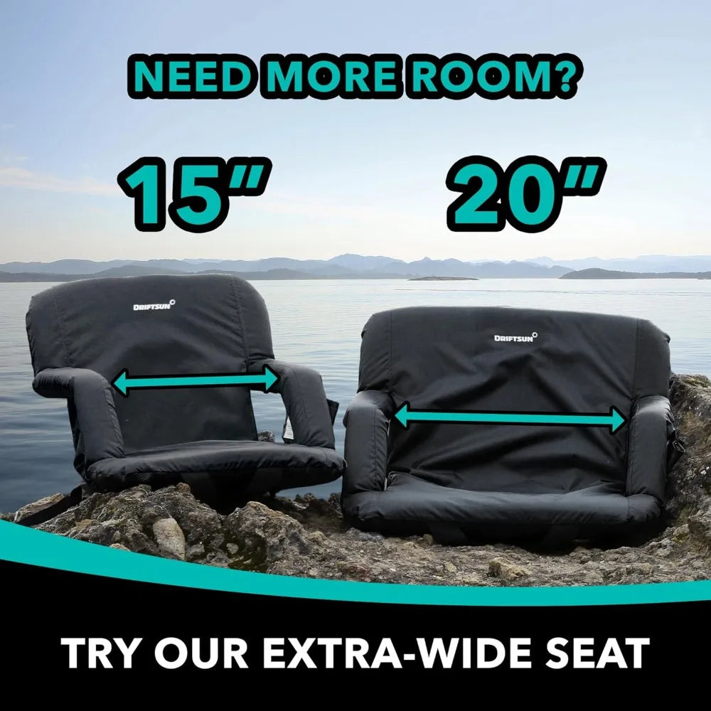 Foldable Stadium Seats With Back Support Waterproof Bleacher Chairs