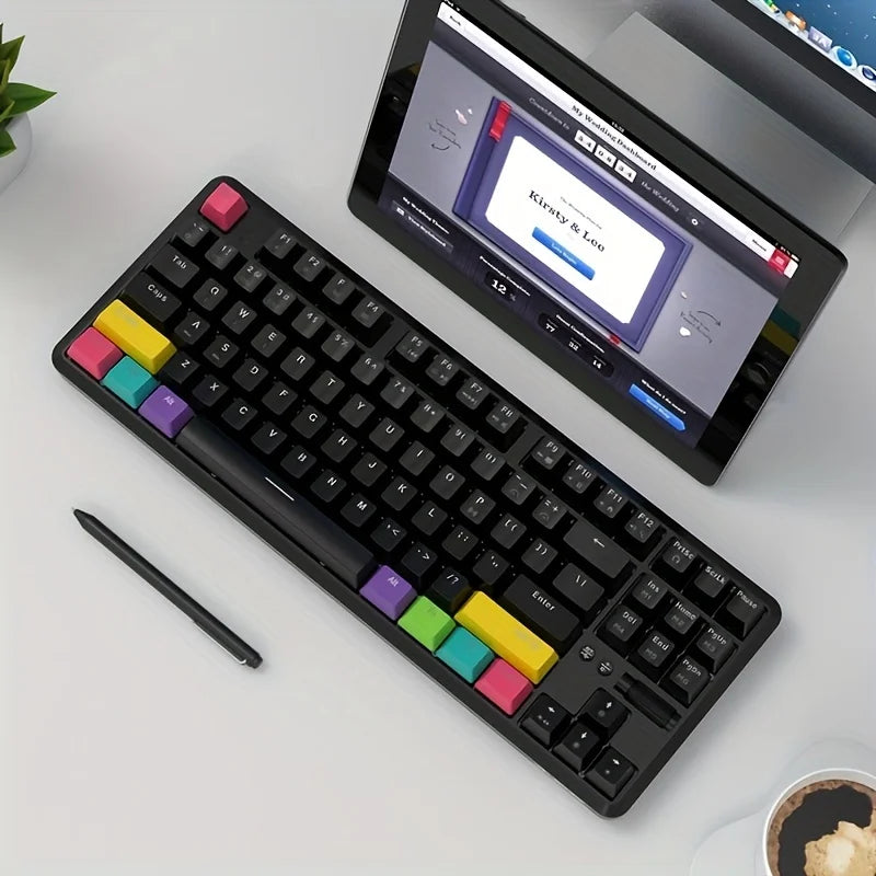 Ajazz K870T Wireless Mechanical Keyboard With Bluetooth Dual-Mode