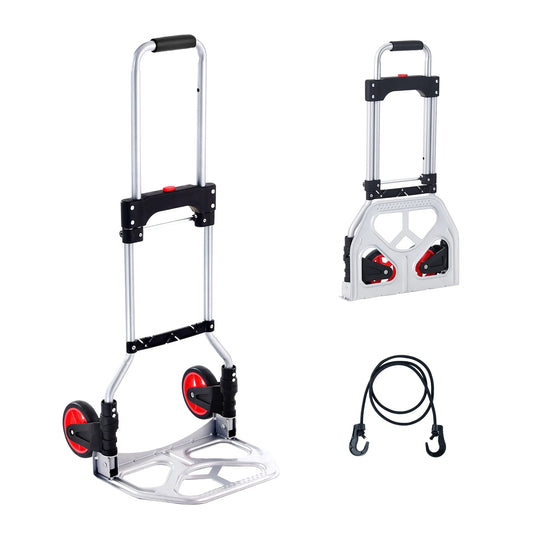 SucceBuy Folding Telescoping Handle Hand Truck Dolly Aluminum Stair Cart
