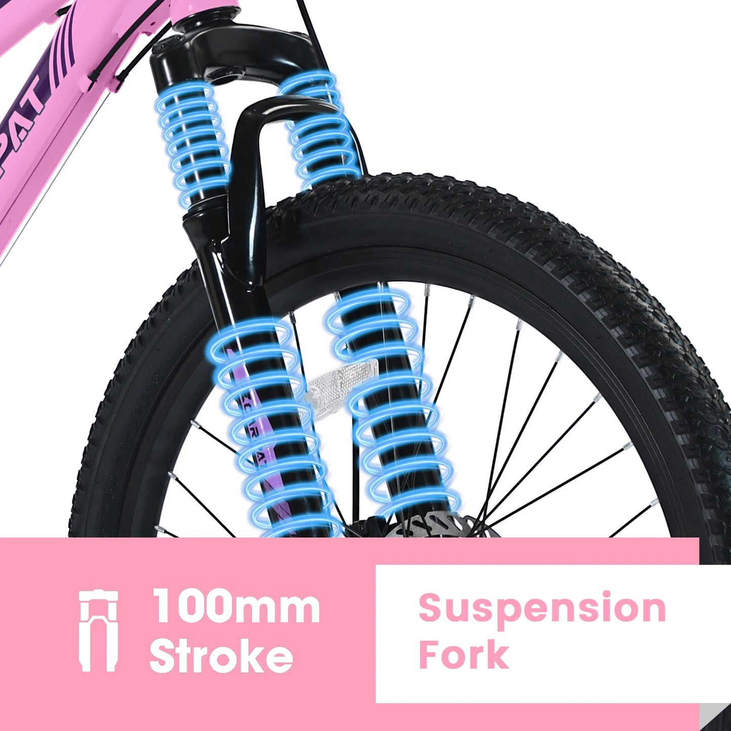 Ecarpat Women's Mountain Bike Front Suspension Disc Brakes