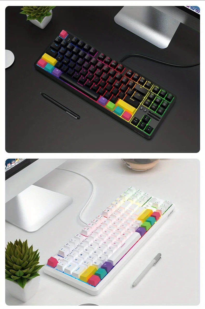 Ajazz K870T Wireless Mechanical Keyboard With Bluetooth Dual-Mode