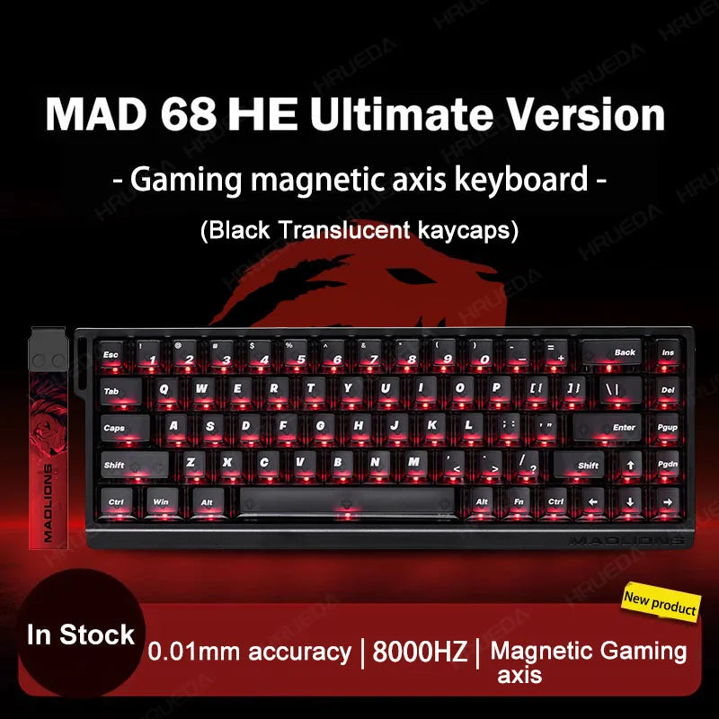 HRUEDA Mad60HE Mechanical Keyboard With Magnetic Switch Wired