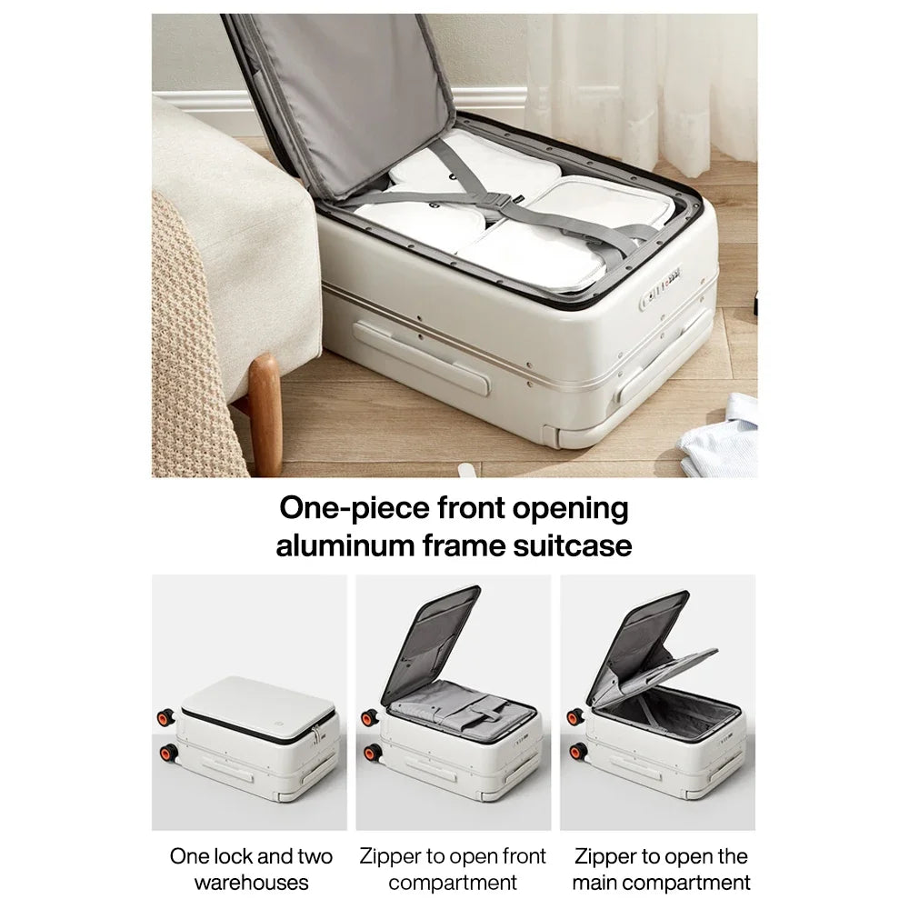 Mixi New Design Wide Handle Carry-On Luggage With Aluminum Frame