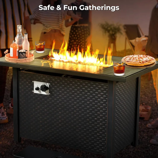 Propane Fire Pit Table For Outdoor Patio 50,000 BTU