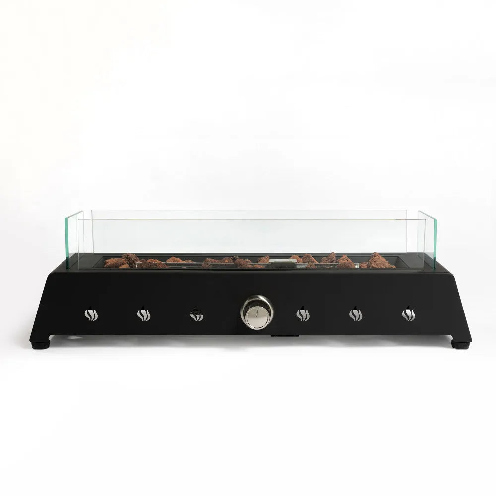 Tabletop Propane Fire Pit With Quick Connect Joint Wind Guard