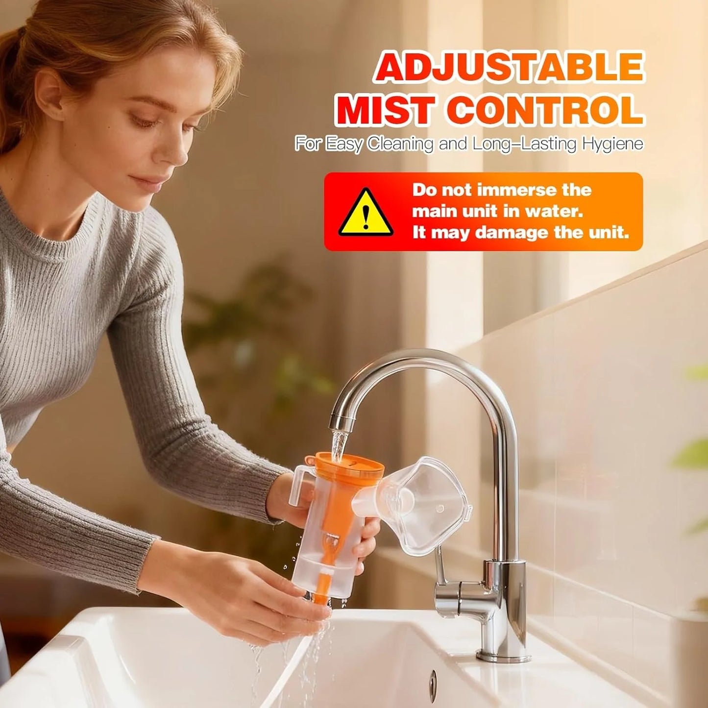 Portable Nebulizer Compressor Inhalation Device Silent Mist
