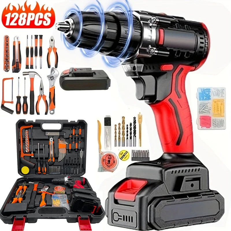 Drill Combination Kit With 2 Batteries And Fast Charger
