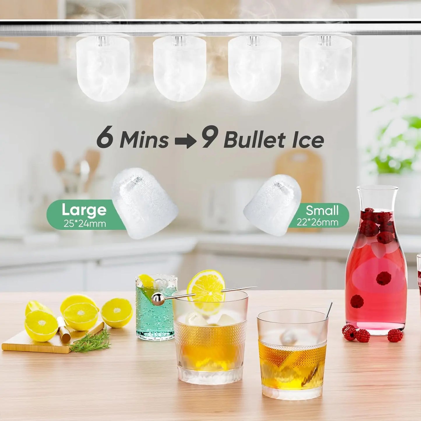Portable Ice Maker SelfCleaning Quiet for Home Kitchen Travel