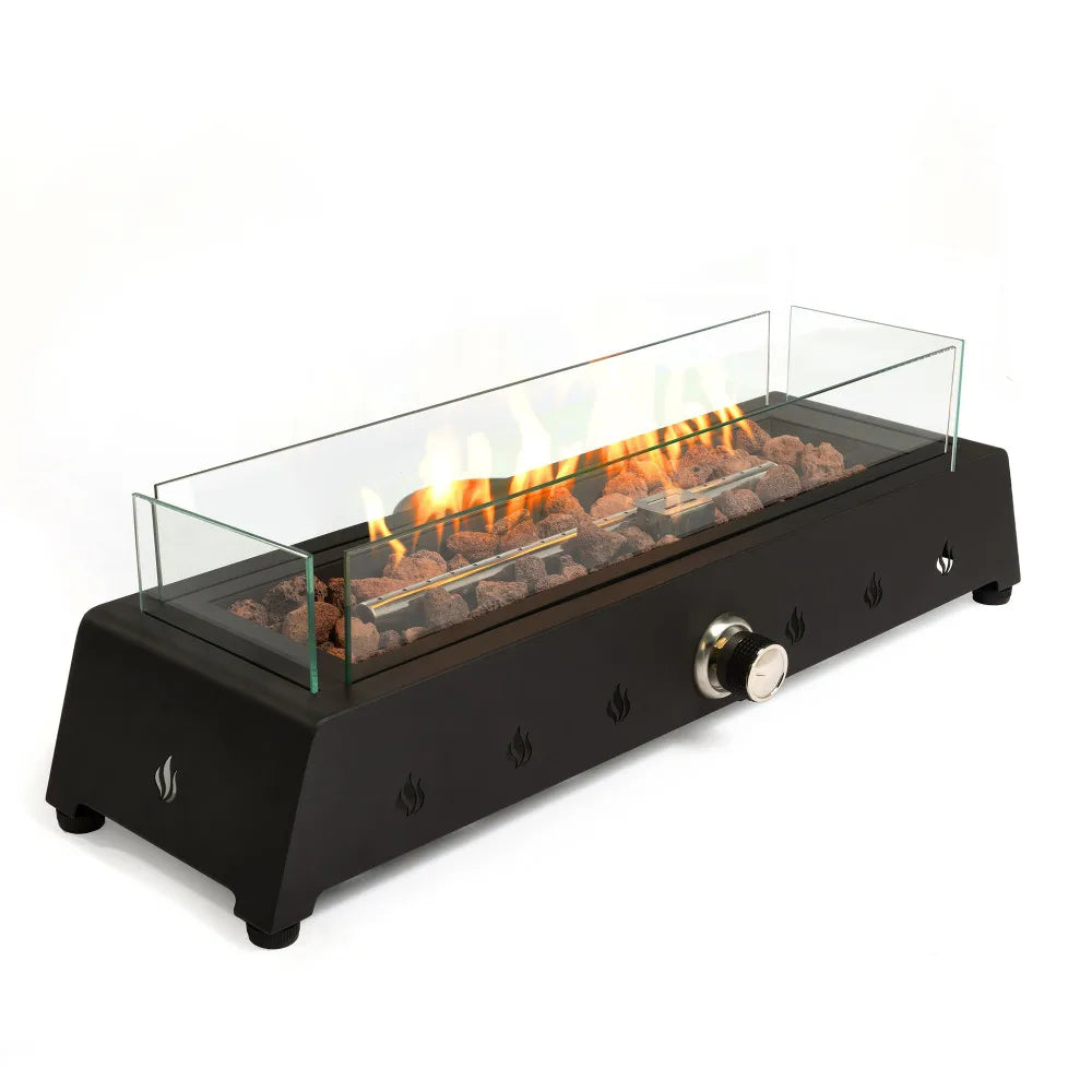Tabletop Propane Fire Pit With Quick Connect Joint Wind Guard