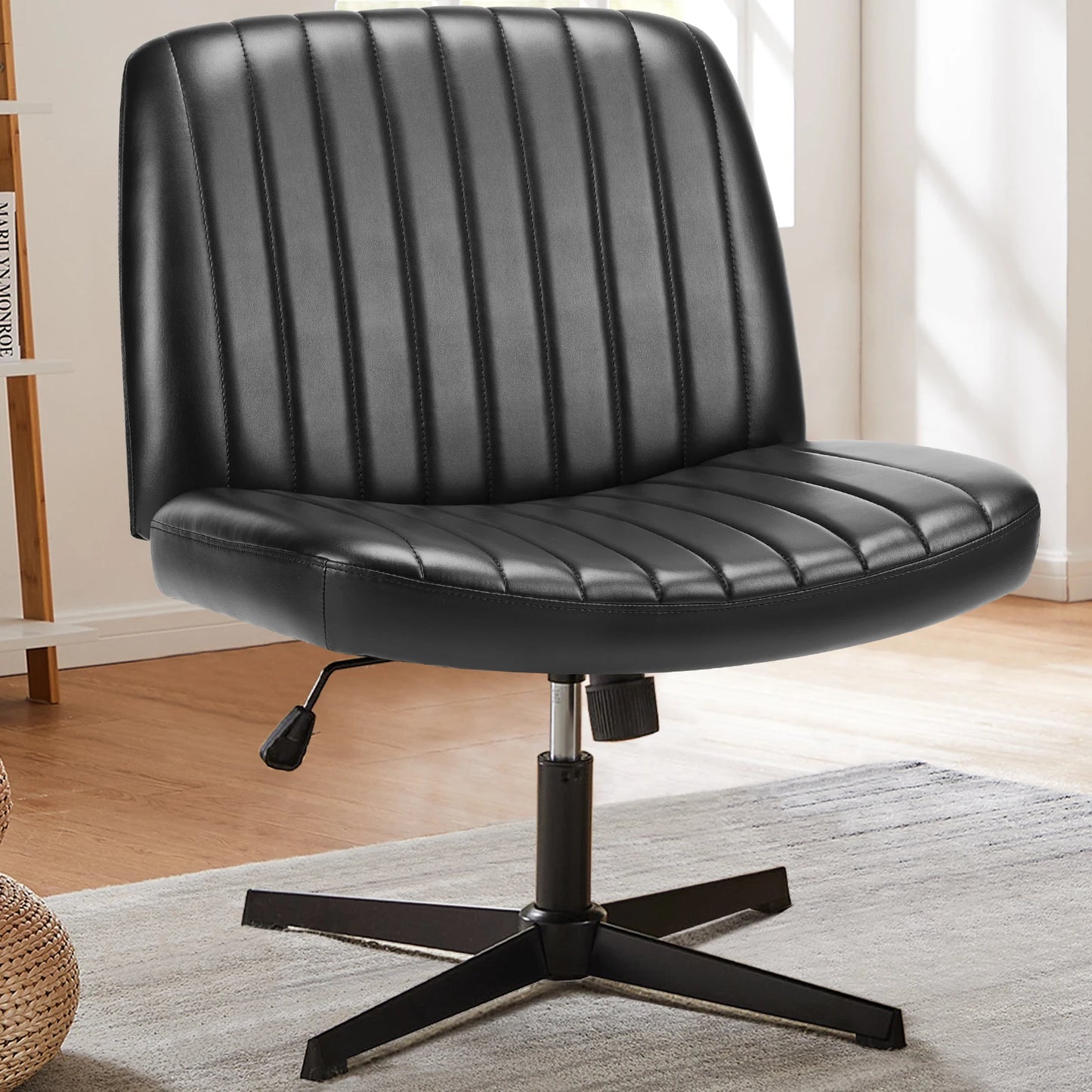 JHK Cross Legged Office Rocking Chair For Home Office