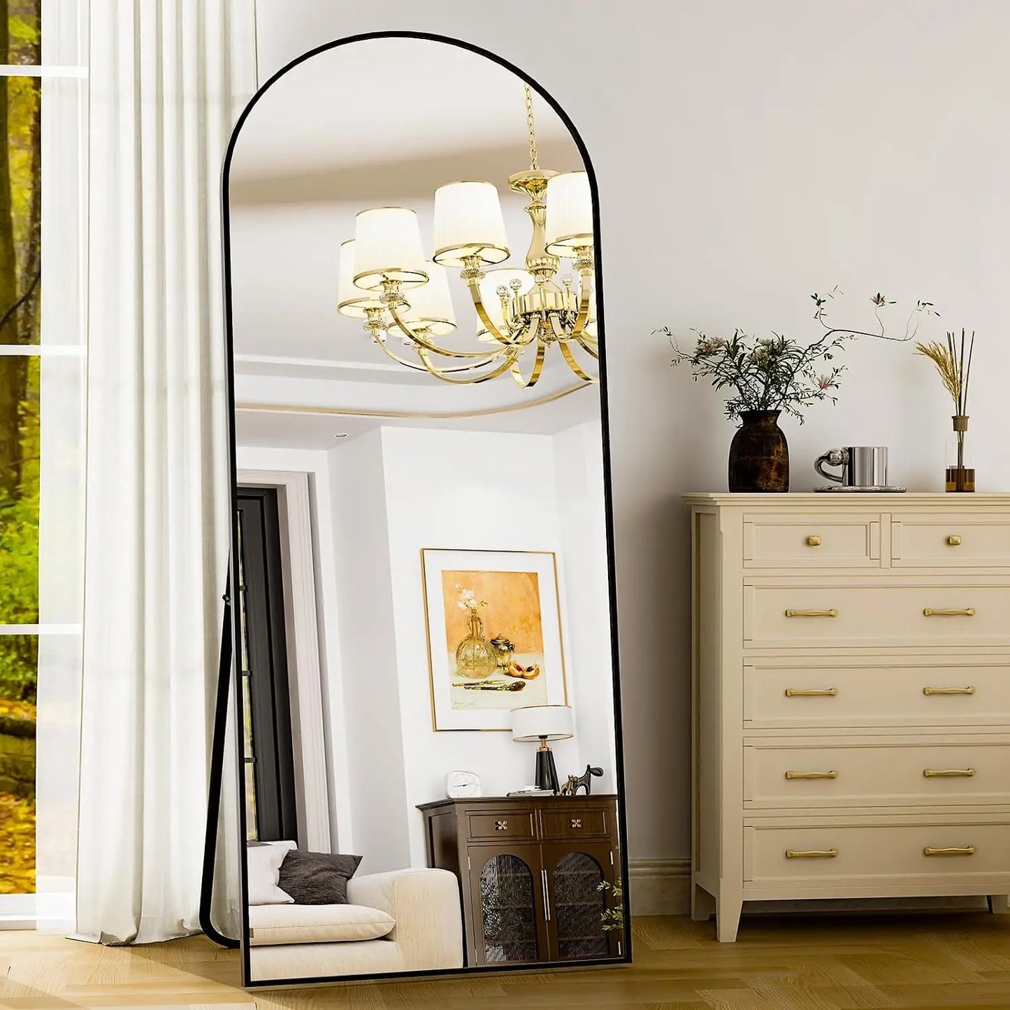 HARRITPURE Full Body Mirror With Aluminum Frame