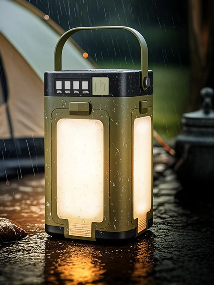 Foldable Camping Lantern Power Bank Solar Rechargeable Light