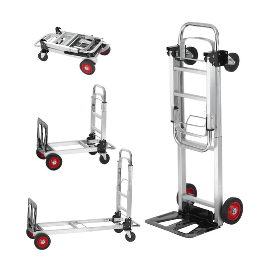 Folding Hand Truck With Wheels 400 Lb Capacity Aluminum Cart