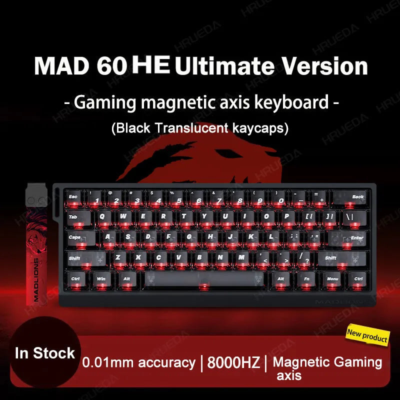 HRUEDA Mad60HE Mechanical Keyboard With Magnetic Switch Wired