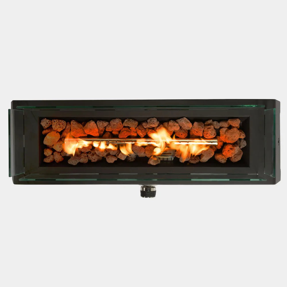Tabletop Propane Fire Pit With Quick Connect Joint Wind Guard