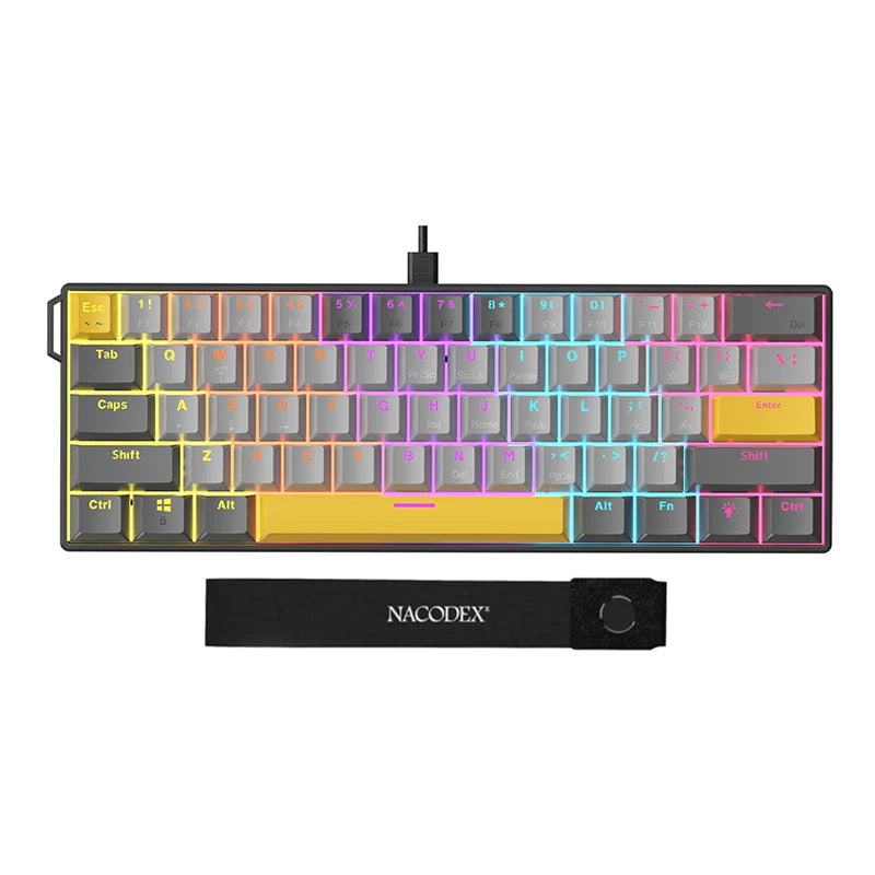 Ajazz NK61 60 Percent Mechanical Keyboard Red Switch Hot Swappable