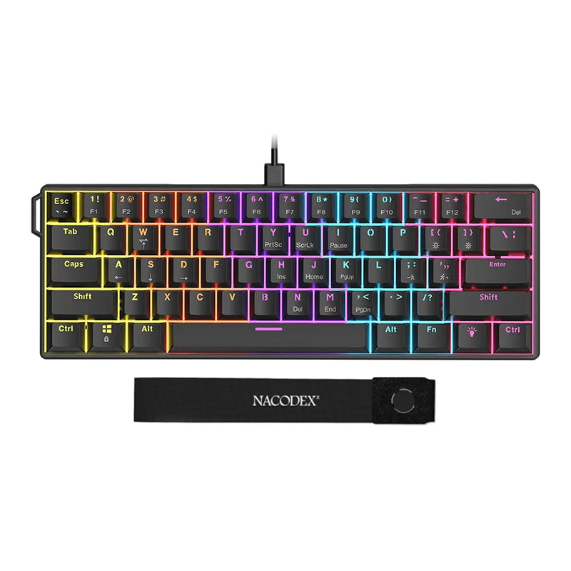 Ajazz NK61 60 Percent Mechanical Keyboard Red Switch Hot Swappable