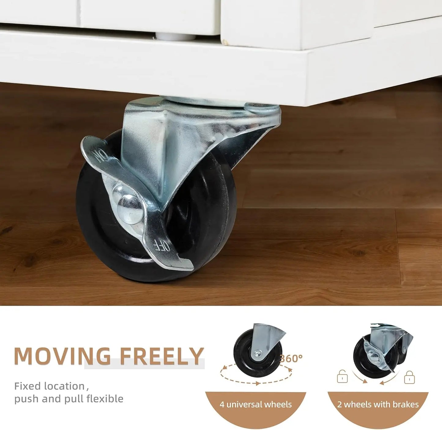 Mobile Kitchen Island Cart With Storage Wheels Cabinet And Drawer