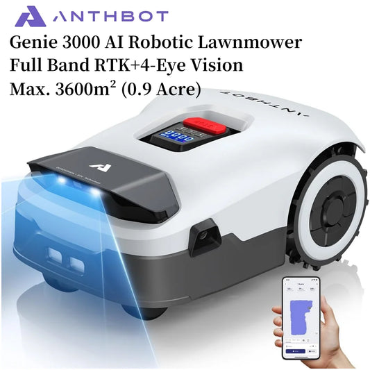 Anthbot Genie3000 AI Wireless Robotic Lawn Mower with Vision