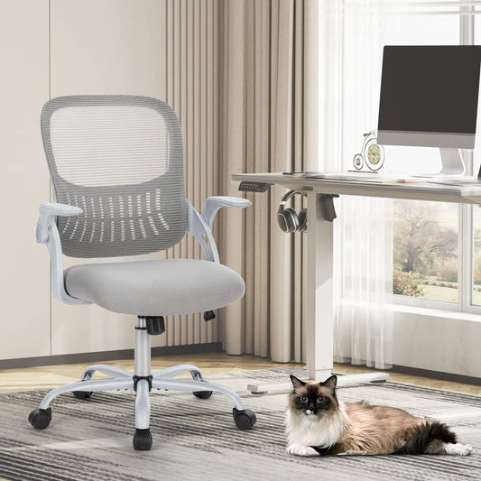 JHK Ergonomic Mesh Backrest Chair With Adjustable Height And Rolling Wheels