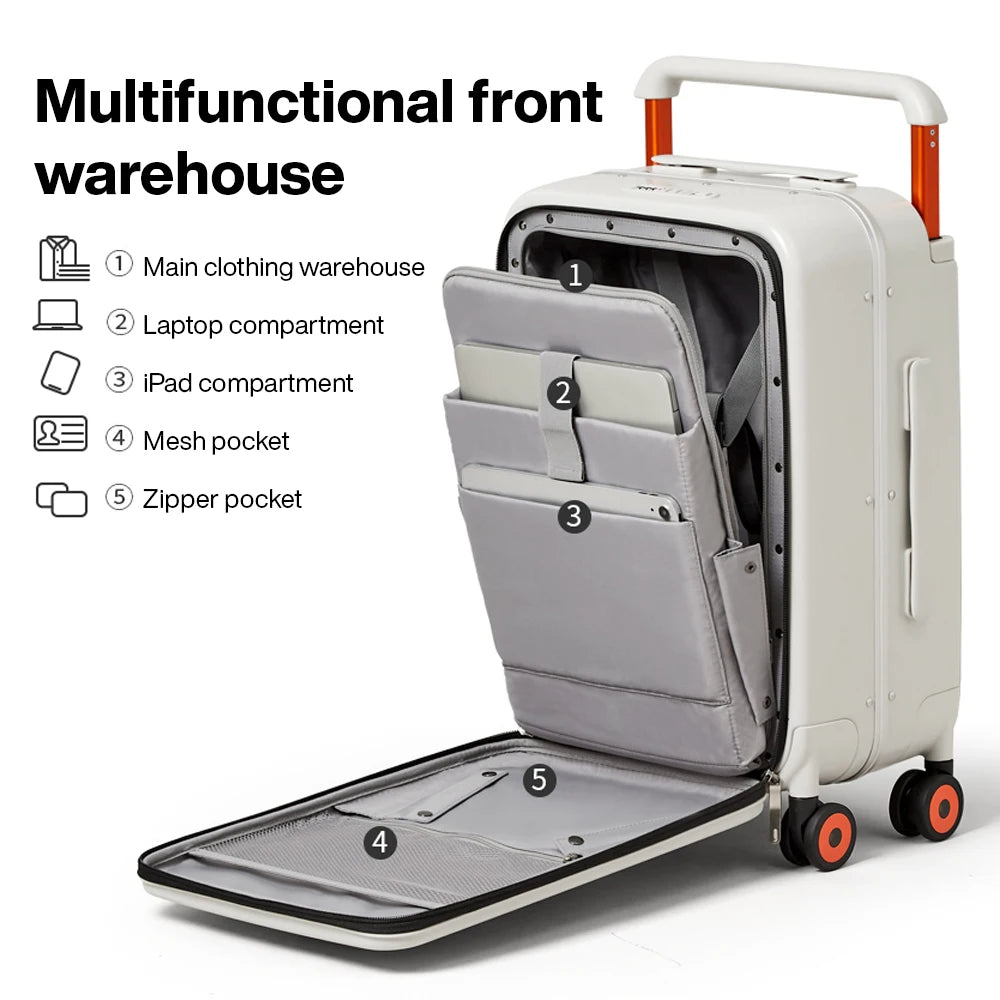 Mixi New Design Wide Handle Carry-On Luggage With Aluminum Frame