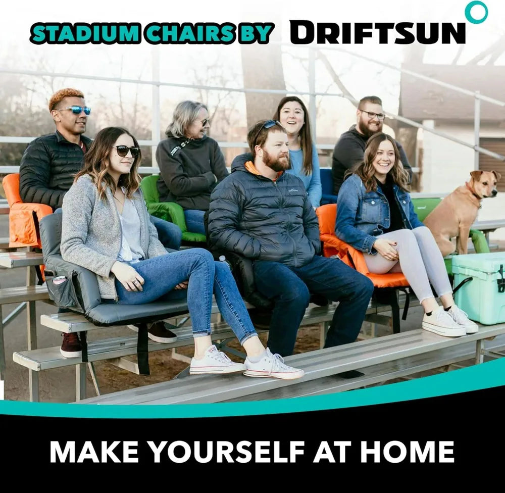 Foldable Stadium Seats With Back Support Waterproof Bleacher Chairs