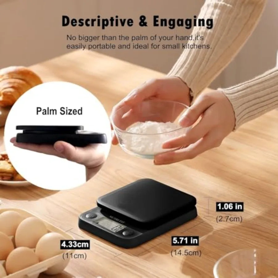 Digital Kitchen Scale 11 lb Capacity With 0.5g Increments