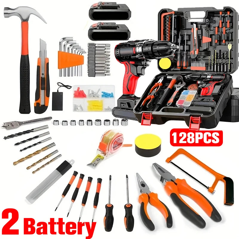 Drill Combination Kit With 2 Batteries And Fast Charger