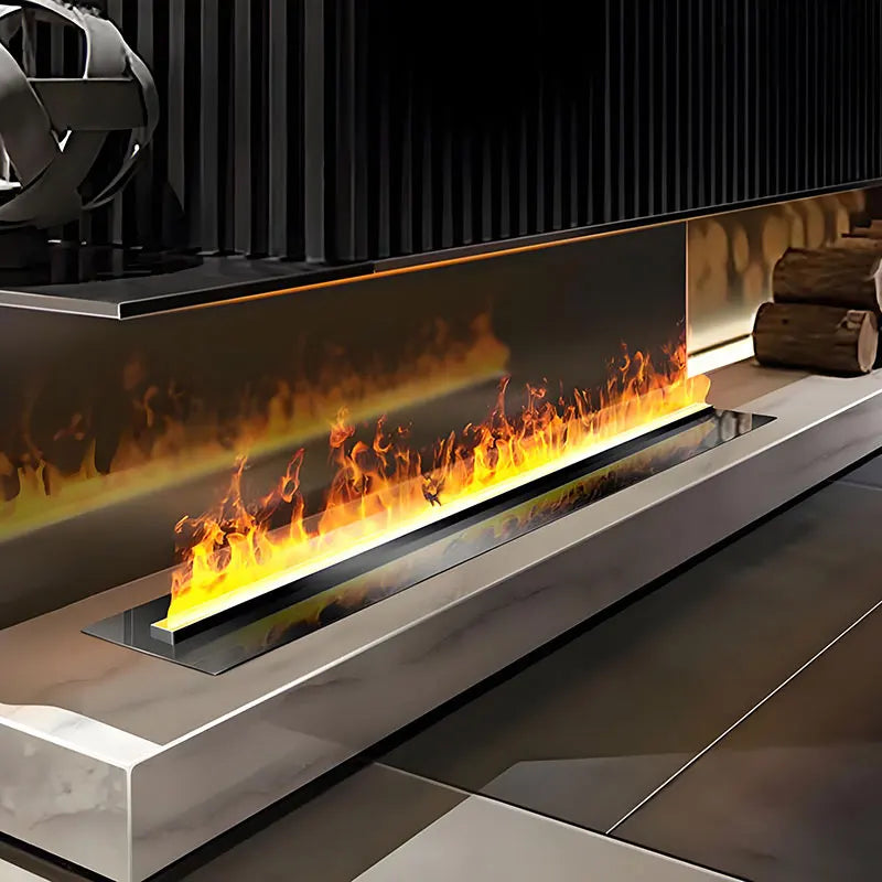 Electric 3D Water Vapor Recessed Steam Fireplace with Remote Control