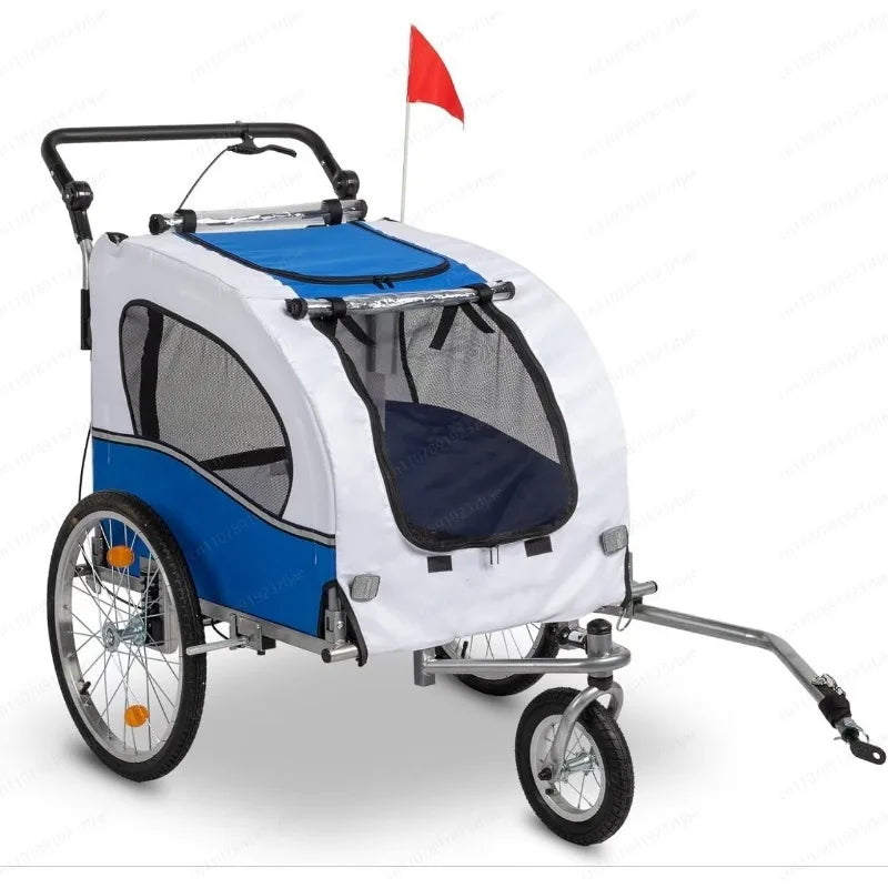 Foldable Pet Bicycle Trailer For Dogs And Cats Outdoor Riding