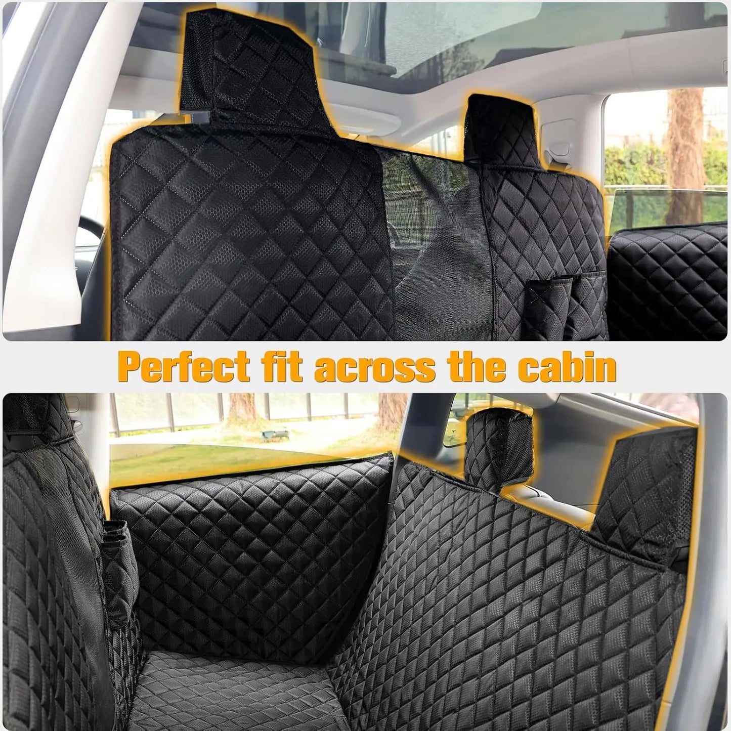 Waterproof Dog Car Seat Cover For Tesla Model 3 And Y With Mesh Window