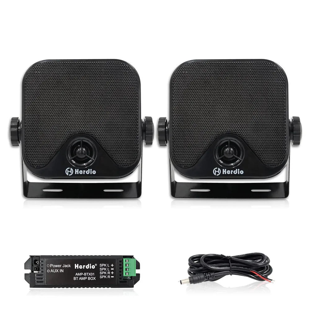 Herdio Waterproof Marine Bluetooth Speaker 100W Heavy Duty Surface Mounted