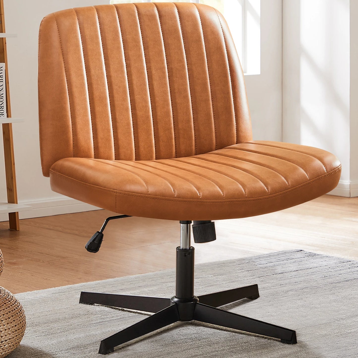 JHK Cross Legged Office Rocking Chair For Home Office