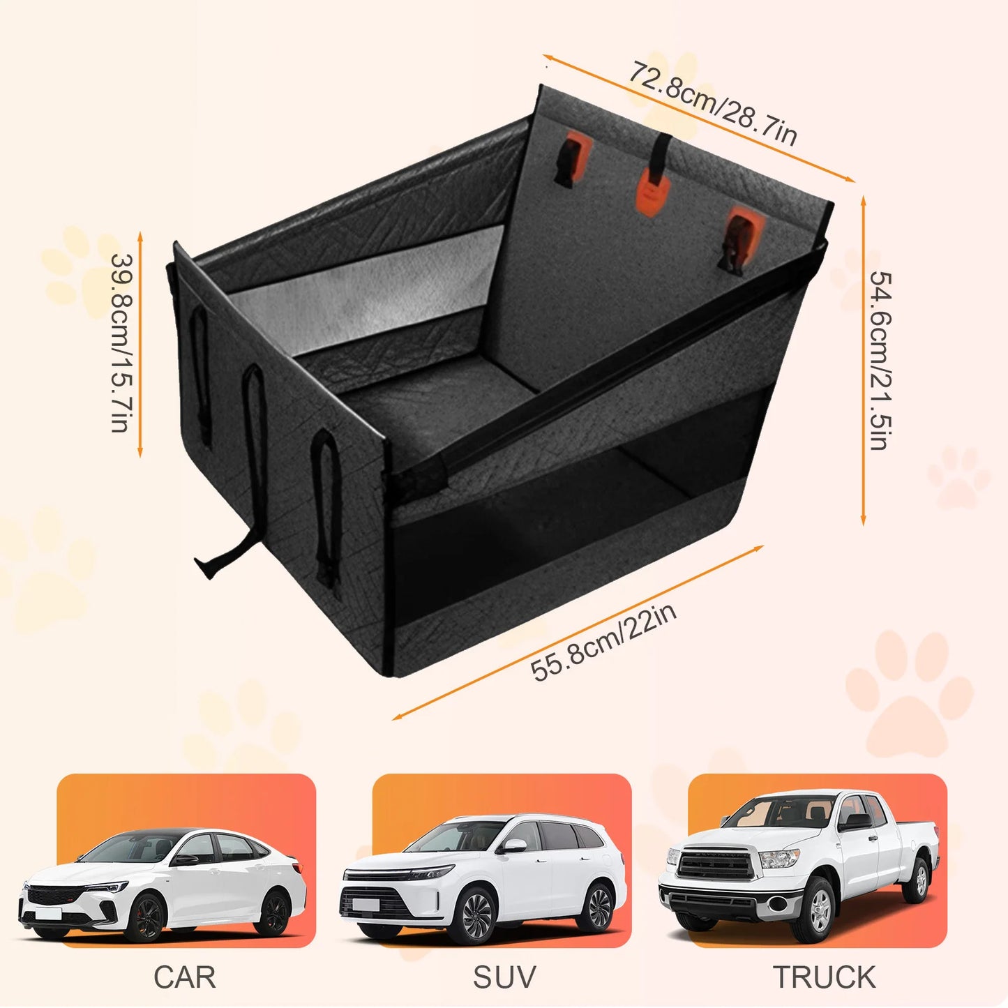 VKTECH Dog Car Seat Cover Nonslip Waterproof Protector For Dogs