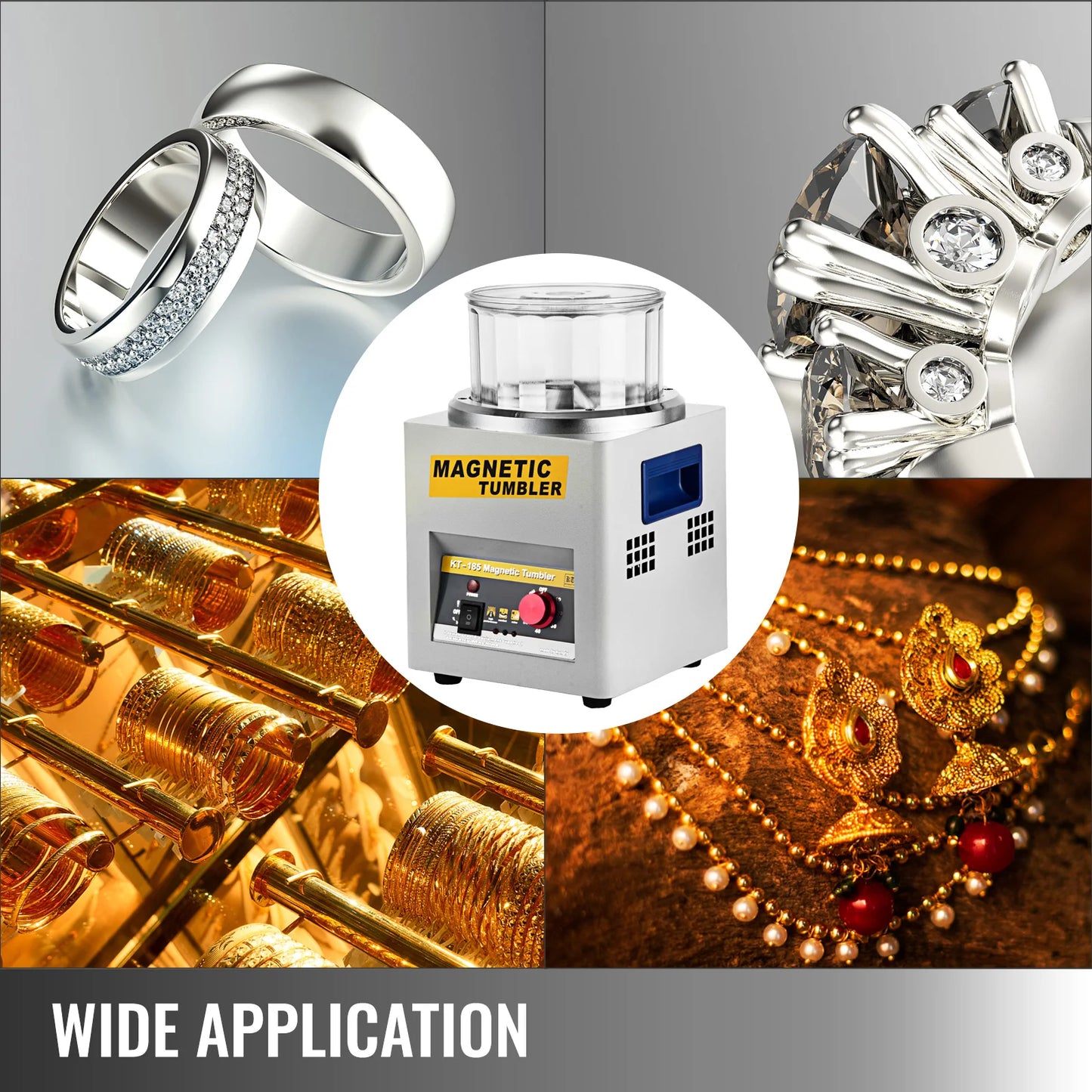 SucceBuy KT-185 Magnetic Tumbler Jewelry Polisher