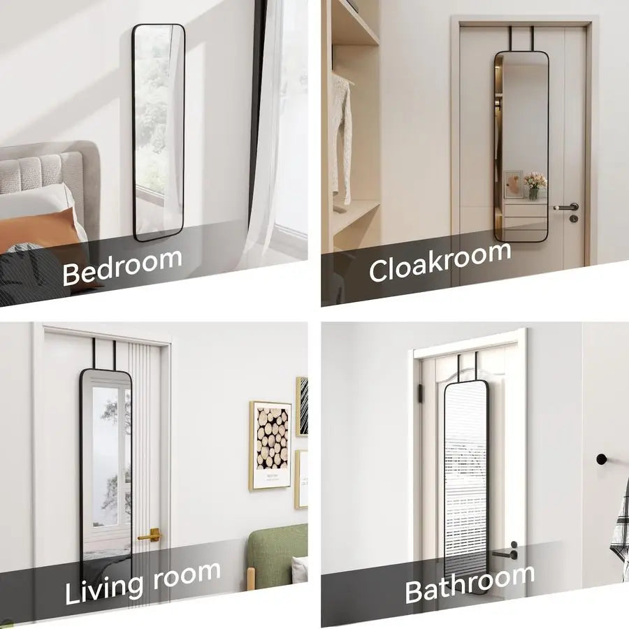 Rectangle Full Body Mirror With Aluminum Frame For Wall Mount