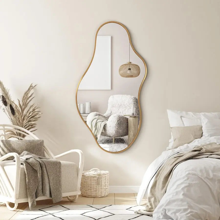 Wall Mirror Abstract Asymmetrical Design For Modern Homes
