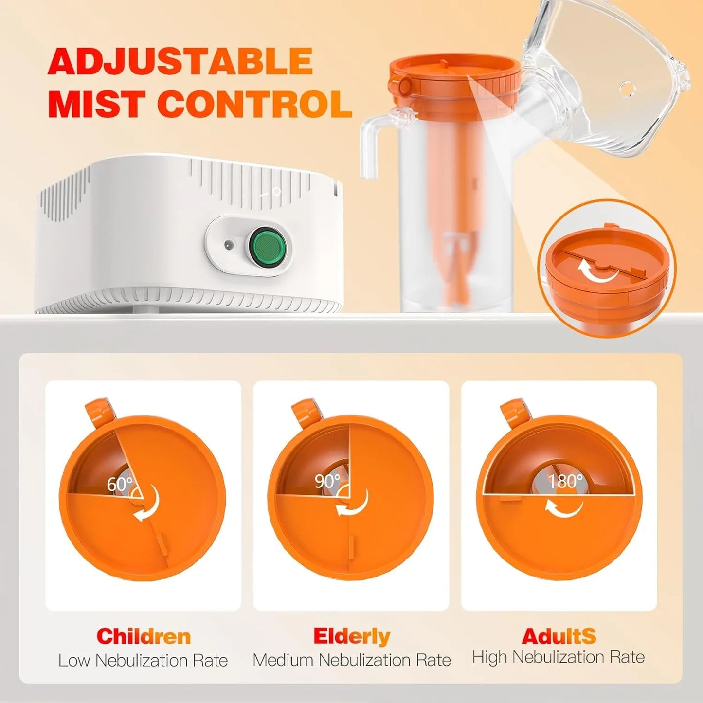 Portable Nebulizer Compressor Inhalation Device Silent Mist
