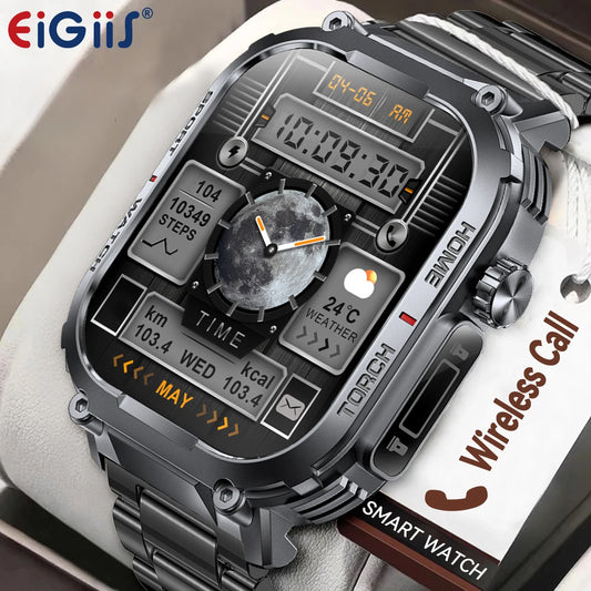 EIGIIS Smartwatch Men 3ATM Waterproof Fitness Tracker With Heart Rate