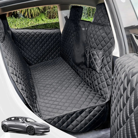 Waterproof Dog Car Seat Cover For Tesla Model 3 And Y With Mesh Window