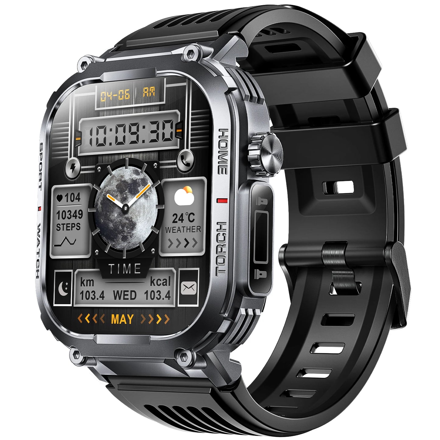EIGIIS Smartwatch Men 3ATM Waterproof Fitness Tracker With Heart Rate