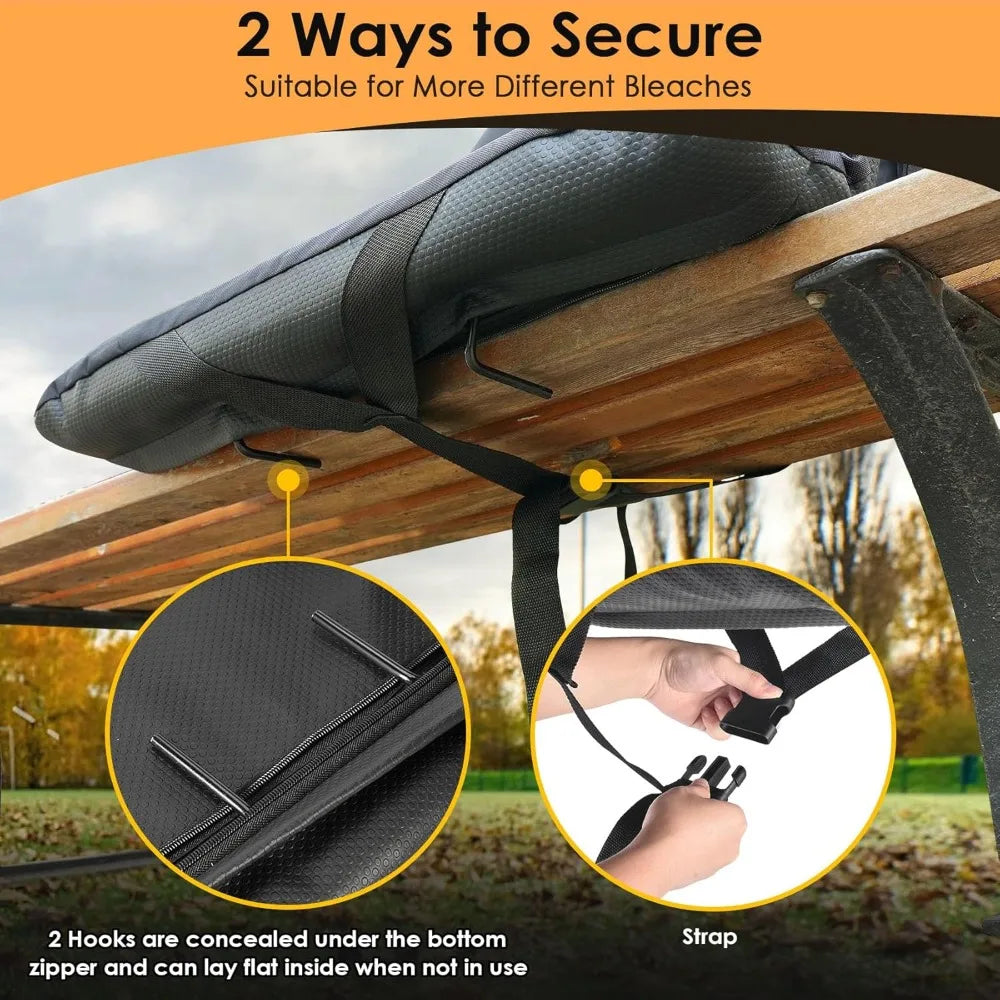 Heated Stadium Seat With Back Support And 3 Heat Levels