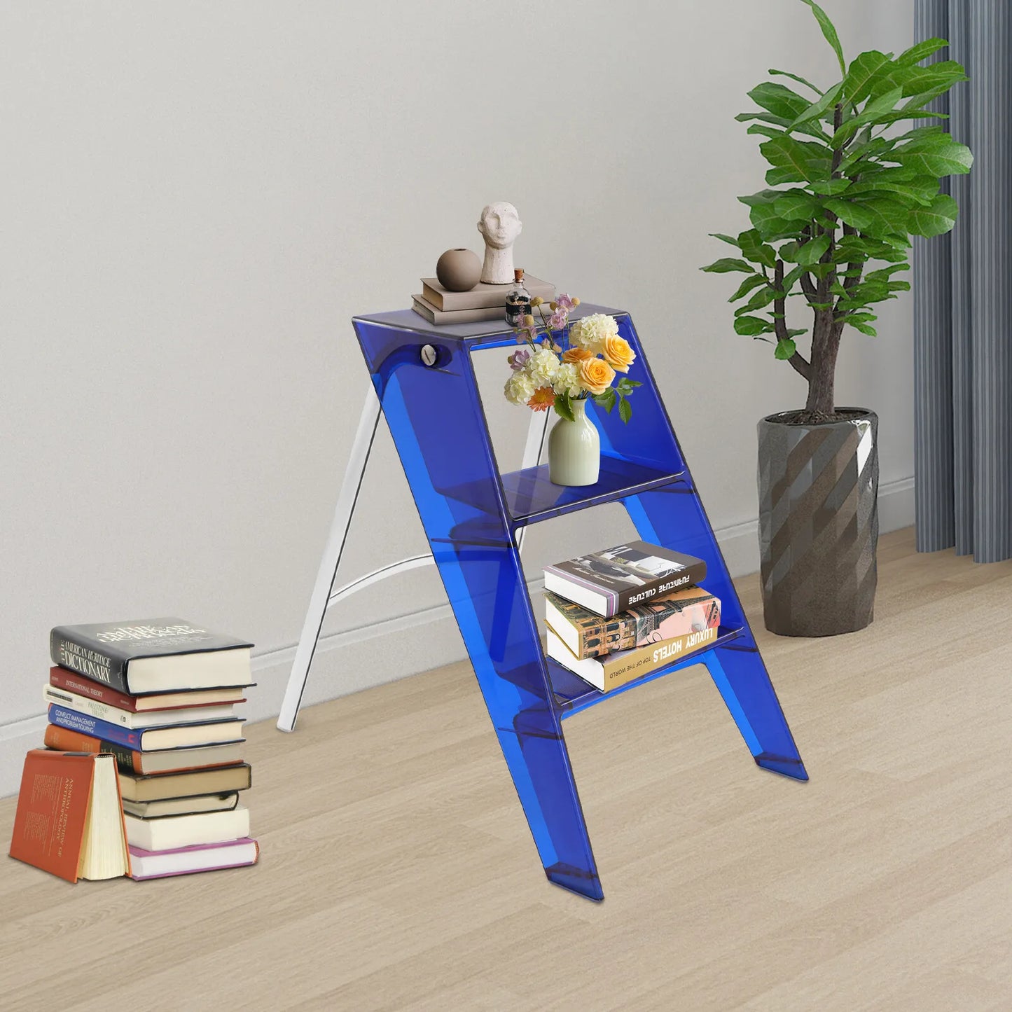 Bymaocar 3 Step Folding Step Stool 100kg Capacity Safe Design