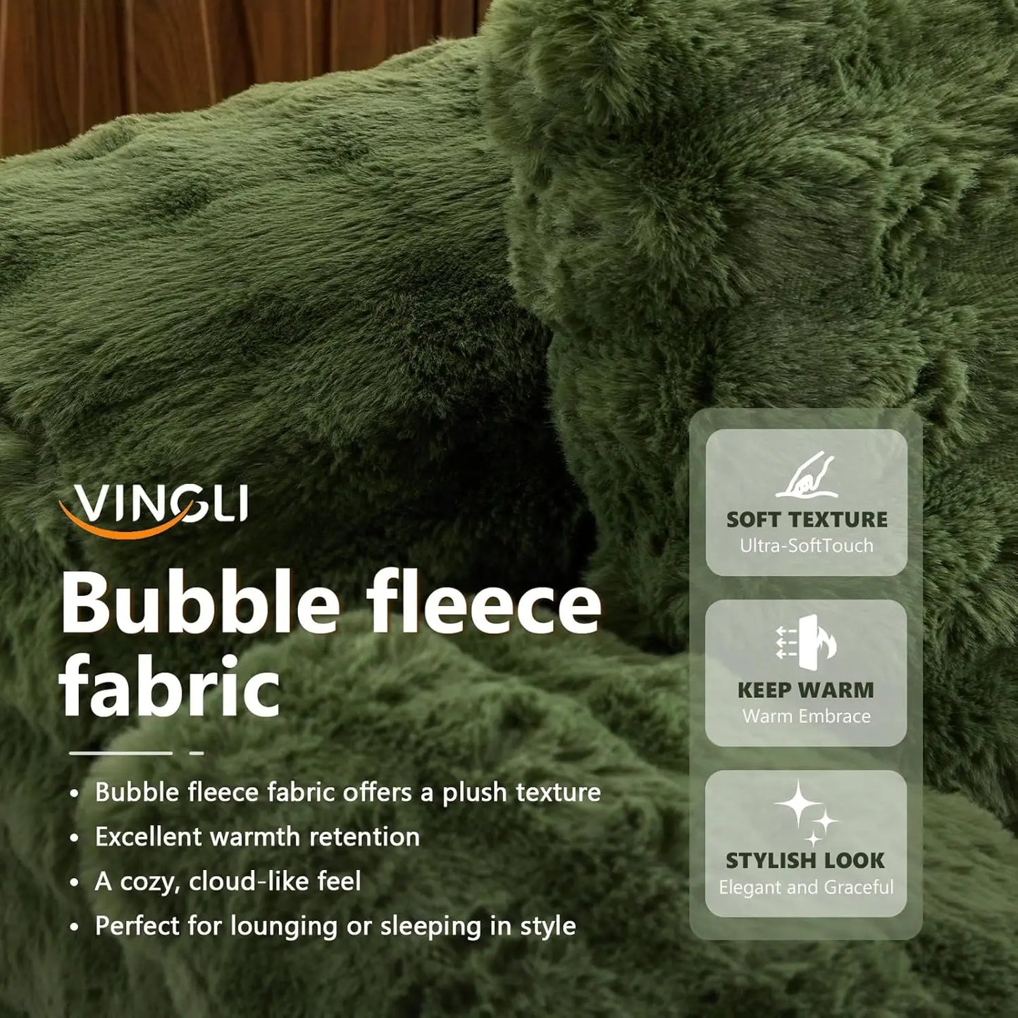 Chaise Lounge Chair Indoor Reading Sofa Bed With Bubble Fleece