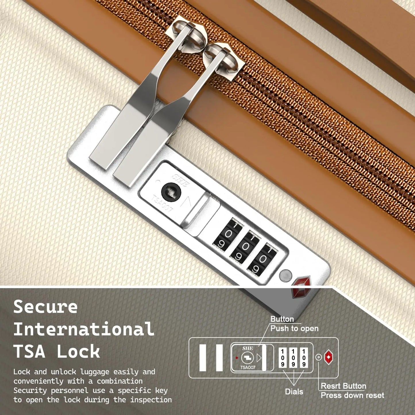 JoywayCN Melalenia 7-Piece Luggage Set Hard Shell TSA Lock
