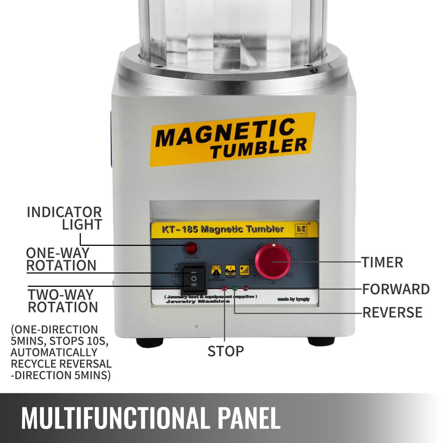 SucceBuy KT-185 Magnetic Tumbler Jewelry Polisher