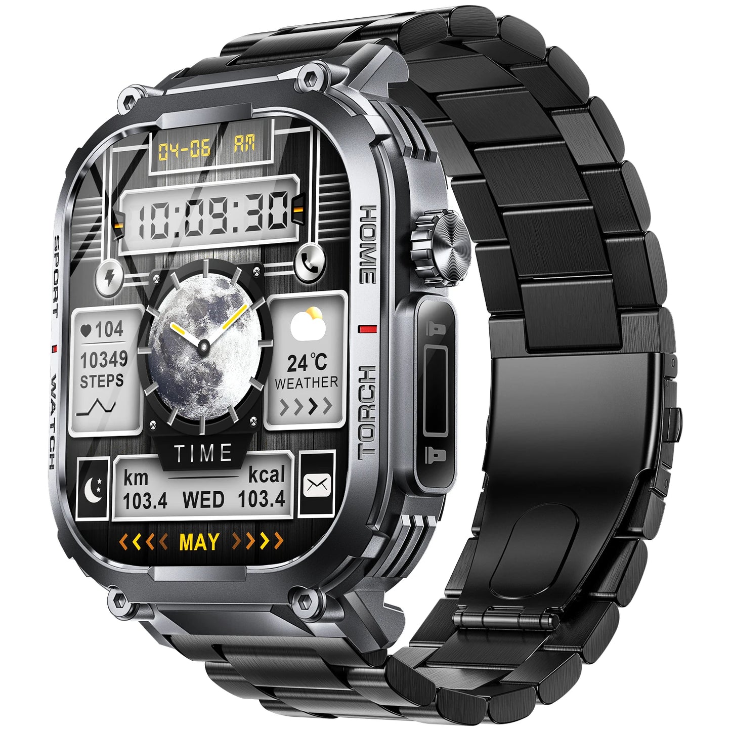 EIGIIS Smartwatch Men 3ATM Waterproof Fitness Tracker With Heart Rate