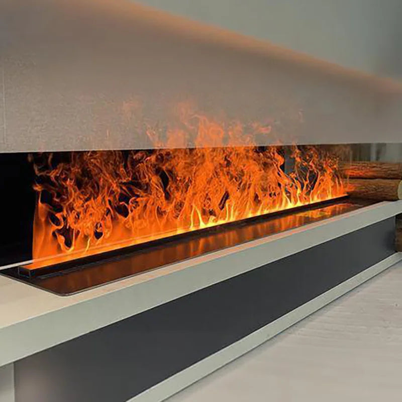Electric 3D Water Vapor Recessed Steam Fireplace with Remote Control