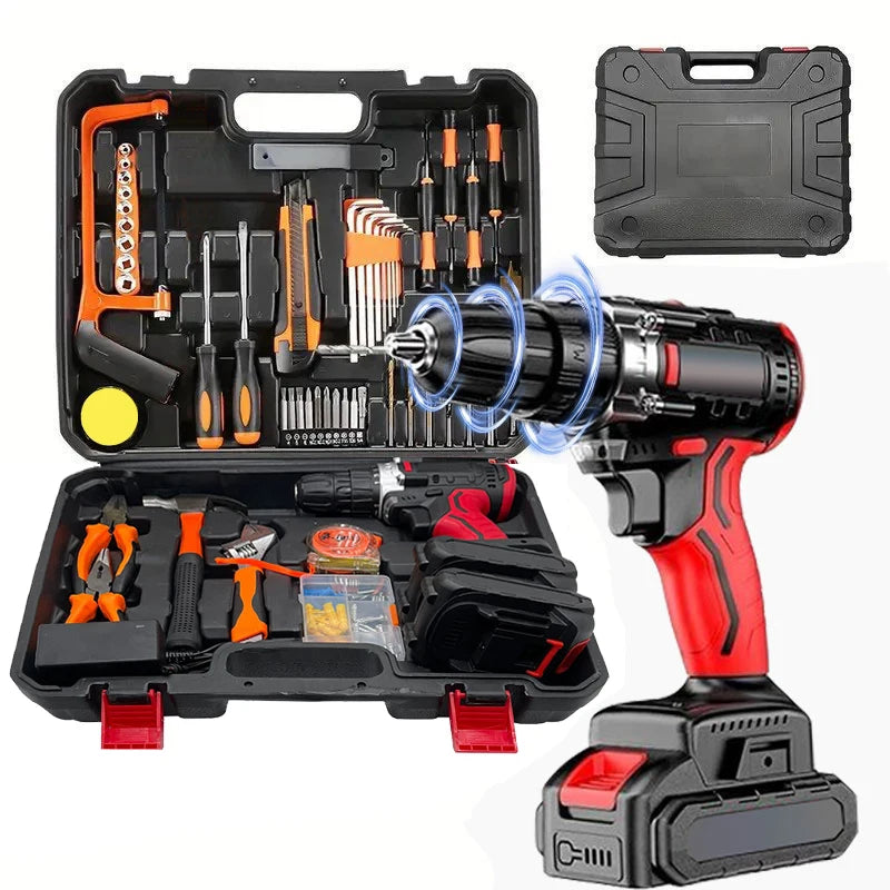 Drill Combination Kit With 2 Batteries And Fast Charger
